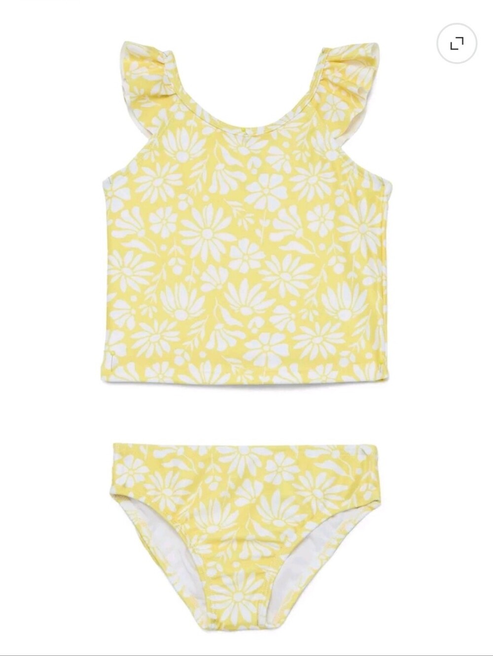 wonder nation Yellow Daisy Ruffle-Shoulder Tankini Set Size 18m